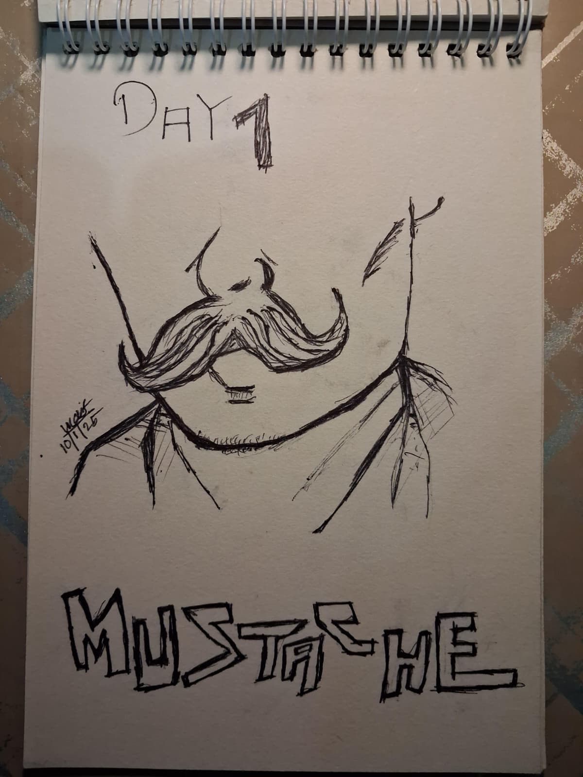 Mustache sketch